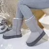 Botas de Nieve Nuevas con Suela Gruesa para Aumentar la Altura, Forro Completo de Felpa, Antideslizantes, Resistentes al Desgaste, Versátiles, de Caña Media, Botines Cálidos