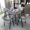 Mesa de comedor informal para oficina, apartamento pequeño, mesa de conversación superficial escandinava para el hogar, mesa y silla combinadas para pedir café, té con leche, mesa redonda para tienda