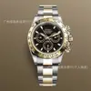 Comercio Electrónico Transfronterizo Popular Daytona Tres Ojos Seis Pines Reloj Mecánico Cronógrafo Multifunción Luminoso Acero Inoxidable Correa Calendario