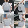 Amazon Mochila de Pañal para Cochecito de Bebé, Rayas Azules, Gran Capacidad, Colgable, Ligera, Portátil, Bolso Cruzado para Salir
