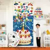 Cortina de Lluvia tipo Globo con Cordón Decoración de Escena de Cumpleaños de Niña Pared de Fondo Atmósfera de Fiesta Ceremonia Atmósfera de Primer Cumpleaños de Niños Tela Colgante