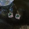 Pendientes cuadrados de circonita plisada con aguja de plata 925, diseño de moda simple japonés y coreano, nuevos y elegantes pendientes para mujer.