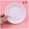 Plato de Papel Blanco Desechable Plato de Papel para Dibujo de Jardín de Infancia Plato para Pastel Materiales de Arte Hechos a Mano DIY para Niños