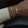 Jieding Cadena de Tenis de Acero Inoxidable Full Diamond Europea y Americana Joyería Pulsera para Mujer Apilable Accesorios de Acero de Titanio Regalo Transfronterizo para el Día de la Madre