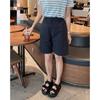 2025 [Pantalones de Pimiento Dulce] Verano Retro Americano Color Sólido Corte Estéreo Casual Ropa de Trabajo Pantalones de Longitud Media