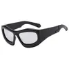 Gafas de sol de montura grande de hip hop europeo y americano exageradas gafas de sol de moda transfronteriza para montar al aire libre gafas de sol cóncavas y2g