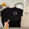 Camiseta Infantil Alfabeto Manga Curta Meninos 2026 Verão Novo Estilo Camiseta Lisa Manga Meia-Manga para Crianças Pequenas Tendência Top para Bebê Meninas Estilo Fino