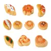 Accesorios para Joyería DIY de Resina Juguete de Comida Artificial en Miniatura Serie de Pan Pegamento de Crema Parche para Funda de Teléfono Móvil Parche para Refrigerador