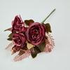 Flor de simulação flor de peônia de outono flor de gravata de flor de cadeira de casamento mesa de casamento flor de seda flor artificial de mesa europeia atacado e varejo