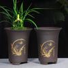 Maceta para Orquídeas de Arena Morada Maceta para Orquídeas de Arena Morada Yixing Maceta de Cerámica para Orquídeas con Plato Paquete de Mayorista Daño