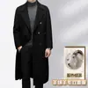 Abrigo Largo de Lana Doble Cara 90% Cachemir 10% para Hombre, Nuevo Tendencia Casual Otoño e Invierno 2026, Cruzado, Estilo Británico