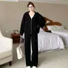 En stock Otoño 2026 Nuevo Conjunto Deportivo para Mujer Moda Elegante Sudadera con Capucha Holgada Pantalones de Pierna Ancha Conjunto de Dos Piezas #830