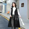 Chaleco de mujer para primavera y otoño 2025, estilo nuevo, corte holgado, talla grande, adelgazante, casual, con capucha, chaleco de longitud media, color de la imagen