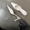 Sandalias de Diseño Francés con Punta Fina y sin Cierre, Tacones Altos de Tacón Fino para Mujer, Nuevo Estilo 2026, Elegantes Sandalias de Media Zapatilla para Mujer