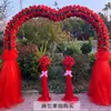 Arco de Flores para Boda Arco de Flores de Seda Celebración de Inauguración Arco de Flores de Seda Arco de Flores de Gasa Accesorios Arco de Inauguración Florero
