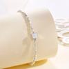Pulsera de Plata de Pie S999 Cuadrada Plata Rota para Mujer Simple Versátil Nicho Lujo Ligero Europeo y Americano Transfronterizo Irregular Joyería de Venta Caliente