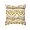 Funda de almohada bohemia de lino con estampado digital a cuadros, decorativa, estilo nórdico vintage