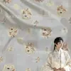Conejo de Jade KoiNuevo Chaleco de Tela Hanfu Estilo Chino Falda Ma Mian Ropa Formal Color Tejido Jacquard Brocado Tela