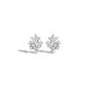 Pendientes de Plata de Ley 999 Estrellados Moda Femenina Elegante Gama Alta Diseño Pequeño Fresco Nicho Simple Pendientes de Estrella de Cinco Puntas