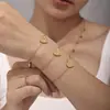 Pulseira de Artesanato com Zircônia Carta de Amor Oumika Estilo Ins Temperamento Aço Inoxidável Banhado a Ouro 18K Conservação da Cor Atacado