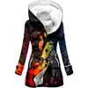 Nuevo Abrigo Largo Engrosado de Invierno 2025 Estilo Europeo y Americano con Bloques de Color y Capucha, Abrigo Largo de Mujer al por Mayor Más Vendido