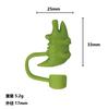 Tapa de Silicona para Popote Forma de Animal Terrestre Elefante Panda Tapón de Polvo Grado Alimenticio Fábrica Mayorista Stock Listo Se Puede Personalizar