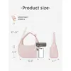 Bolso pequeño de plumón de moda para mujer, Bolso de hombro de nailon, Cartera y Bolso de mano con correa de hombro ajustable