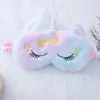 Adorable Máscara de Ojos de Peluche Bordada con Pelo de Conejo, Protección Ocular para Dormir Bloqueadora de Luz, Orejas de Unicornio, Adorable Máscara de Ojos en Stock