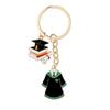 Aleación Aceite Goteando Ropa Académica Sombrero Académico Llavero Colgante Decoración de Bolso Colgante Temporada de Graduación Estudiantil Regalo Conmemorativo