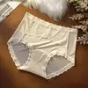 Bragas Sexy de Encaje Francés para Mujer, Moda Puro Deseo, Delgadas y Cómodas, Amigables con la Piel, que se Ajustan a la Cadera, de Cintura Media, Tanga de Satén para Mujer