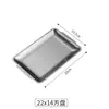 Placa de Barbacoa de Acero Inoxidable Estilo Coreano 304, Rectangular, Engrosada, Color Dorado, Plato Plano, Bandeja para Servir, Bandeja para Filetes Fábrica