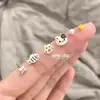 Clip para Oreja de Gato Taiyaki Diseño de Nicho Femenino Pequeño Divertido Lindo Dibujo Animado Garra de Gato Pendientes de Pescado Pendientes de Botón