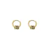 Pendientes de Tachuela de Circonita de Venta Caliente Europeos y Americanos para Mujer, Pendientes de Aro Minimalistas para Uso Diario, Pendientes Dorados de Alta Gama