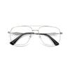 Gafas de sol retro de lujo con doble haz de luz y montura poligonal grande que muestran el rostro, espejo pequeño, venta al por mayor de Danyang
