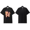 Versión correcta PALM camiseta de manga corta con estampado de letras de ángeles de oso decapitado para hombre y mujer, manga corta de verano