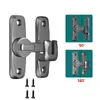 Cerradura para Puerta Corredera, Sin Taladro, Engrosada, Pestillo de Montaje Superficial, Hebilla de Cerradura para Puerta Corredera de Aleación de Aluminio, Clip Pestillo para Puerta de Baño