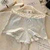 Cueca Boxer Feminina Algodão Puro Fresca Cor Contrastante 10A Antibacteriana Gancho Estendido Cintura Média-Alta Calcinha de Segurança Feminina