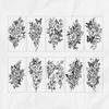 Adesivo de tatuagem de flor de esboço de braço transfronteiriço Sentido avançado Sexy Arm Female Simulation Scar Cover Adesivo de tatuagem temporária