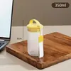Copo de leite para café da manhã com escala, adequado para adultos, copo portátil de leite de soja de grau alimentício, seguro para micro-ondas, copo de água portátil para crianças