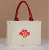 Bolsa Carteiro Personalizada de Lona com Logo Impresso Bolsa de Lona Publicitária Bolsa Tote Estéreo com Padrão Personalizado Pintado à Mão