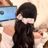 Novo Presilha de Cabelo Banana de Fita de Cetim com Laço de Alta Qualidade para Mulheres, Presilha de Garra para Parte de Trás da Cabeça, Presilha Vertical para Rabo de Cavalo Acessório de Cabelo para Mulheres