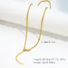 Colar Transfronteiriço Feminino em Aço Inoxidável Banhado a Ouro 18K Real Corrente Osso de Cobra Corrente Lisa Corrente de Clavícula Fashionável Corrente Versátil em Aço Titânio