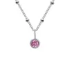 Collar con Piedra de Nacimiento Chapado en Oro de 14K Transfronterizo para Mujer, Acero Inoxidable No Descolorante Nicho Colgante de Diamante Único Cadena para Clavícula Venta al por Mayor