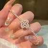 Pulsera de Flor Geométrica Chapada en Oro Real con Circonita Diseño Personalizado Pulsera de Broche Joyería de Moda Tendencia Wholesale para Mujer