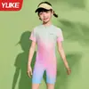 Trajes de Baño para Niñas Niñas Medianas y Grandes 2025 Nuevo Estilo Traje de Baño de una Pieza Niñas Entrenamiento Profesional Protección Solar Secado Rápido Traje de Baño