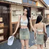 Nuevo Chaleco Sexy con Escote en V y Volantes, Espalda Hermosa, con Sujetador Acolchado, Lencería con Tirantes Cruzados Dobles y Copas Fijas para Mujer