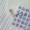 Libro rojo pequeño arte de uñas morado lavanda punta inferior Diamante K9 mixto DIY uña uña diamante joyería pegatina al por mayor