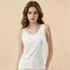 Nuevo top de tirantes acanalado de verano con ribete de encaje liso, prenda interior sin mangas para mujer que se puede usar como prenda exterior, camisola ajustada