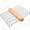 Fábrica de Perchas de Madera Maciza para Ropa Interior Multifuncional de Múltiples Niveles con Tirantes Antideslizante Estante para Pantalones Almacenamiento Percha Sin Costuras Venta al por Mayor Tendedero