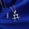 Colar Constelação Moda Coreana Pingente Joia de Temperamento Suprimento de Comércio Exterior Colar Cobre Coreano Galvanizado Ornamentos de Coração para Meninas